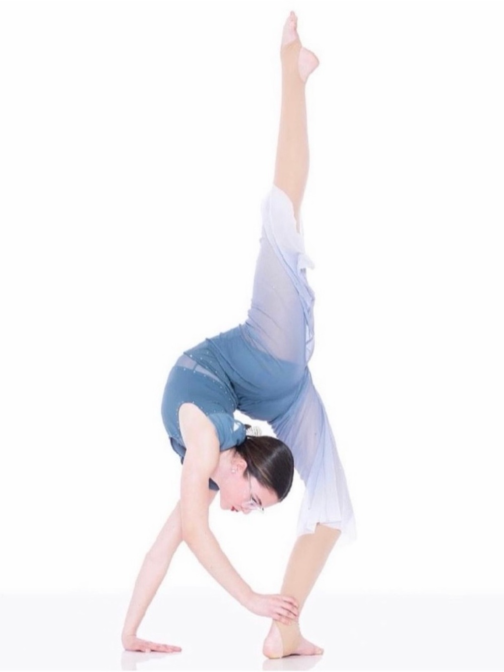 Weissman Mesh Ombré One Piece Dance Costume